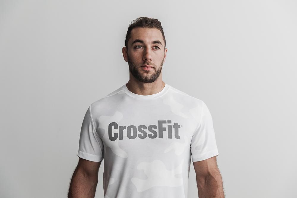 NOBULL Men's Crossfit® Tee - White Camo - Ireland (9471WKBEQ)